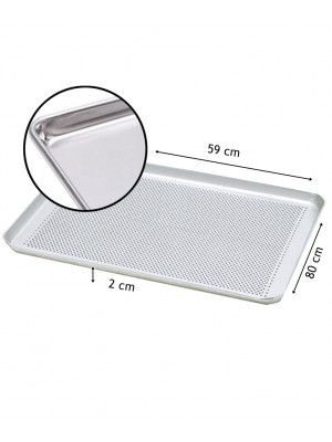 59x80x2 cm 2000 gr Delikli Poğaça Tepsisi